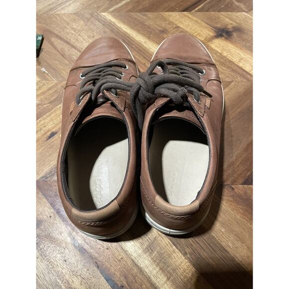 ECCO Shoes Sneakers Soft 7 Whiskey Brown Leather Casual Lace Up Cap Toe Size‎ 7 main image 7